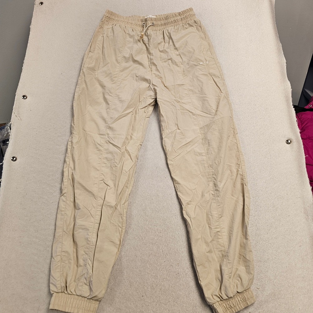 WILO The Label Beige Mesh Lined Track Pants Joggers Medium Sand Streetwear